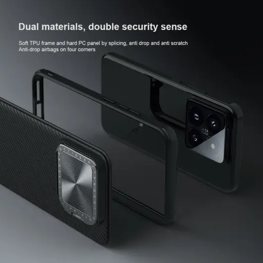 Nillkin CamShield Xiaomi 14 Hoesje met Camera Slider Back Cover Blauw afbeelding 8