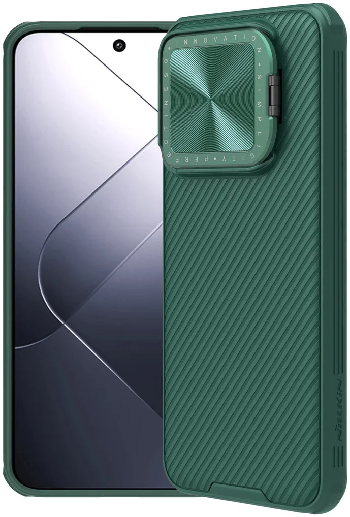 Nillkin CamShield Xiaomi 14 Hoesje met Camera Slider Back Cover Groen afbeelding 2