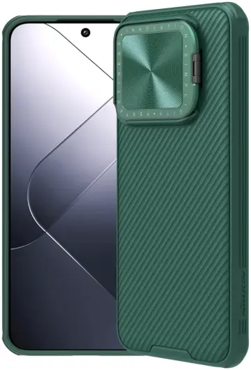 Nillkin CamShield Xiaomi 14 Hoesje met Camera Slider Back Cover Groen afbeelding 2