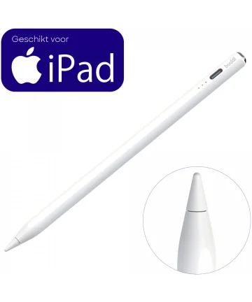 Buddi Wave Actieve Stylus Pen met Handpalmrejectie (voor iPad) Wit Stylus Pennen