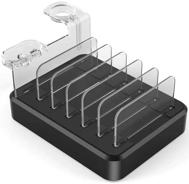 Choetech 65W Docking Station 6 Poort USB/USB-C Oplader 3.25A Zwart afbeelding 2