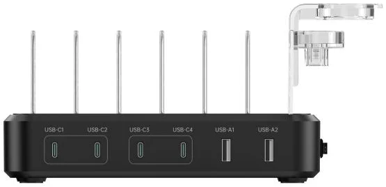 Choetech 65W Docking Station 6 Poort USB/USB-C Oplader 3.25A Zwart afbeelding 8