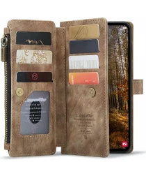 CaseMe C30 Samsung Galaxy S24 Plus Hoesje Pasjeshouder Book Case Bruin