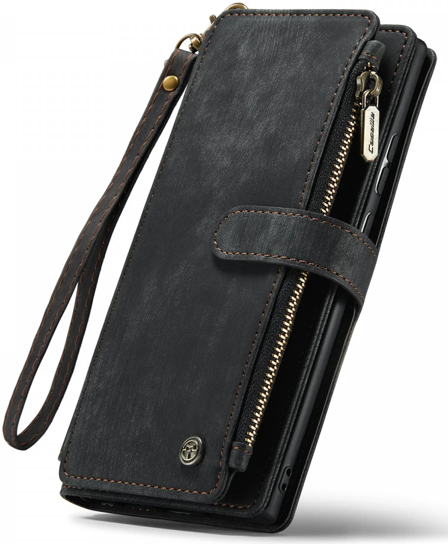 CaseMe C30 Samsung Galaxy S24 Ultra Hoesje Pasjeshouder Zwart afbeelding 13