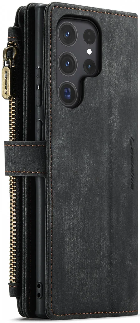 CaseMe C30 Samsung Galaxy S24 Ultra Hoesje Pasjeshouder Zwart afbeelding 14