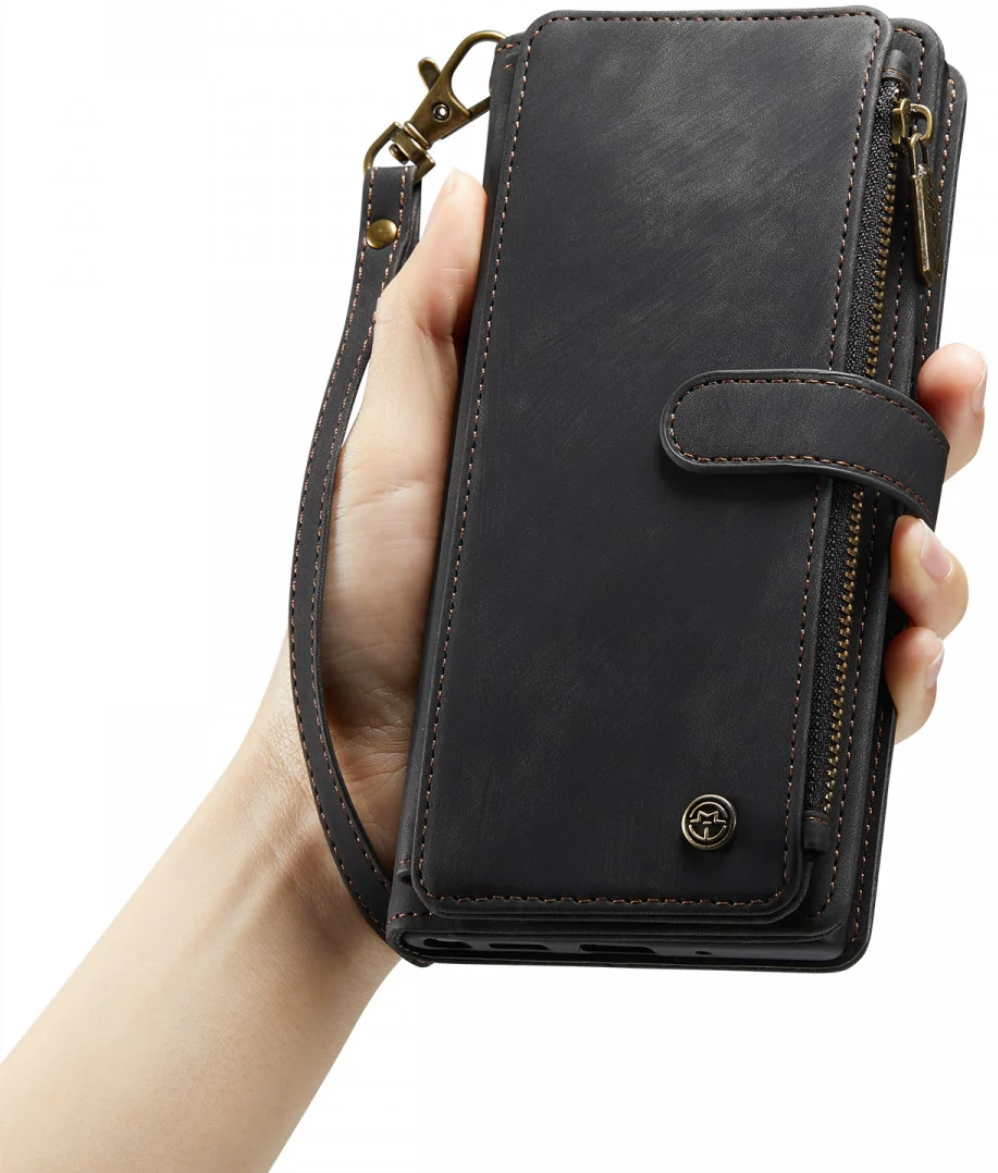 CaseMe C30 Samsung Galaxy S24 Ultra Hoesje Pasjeshouder Zwart afbeelding 20