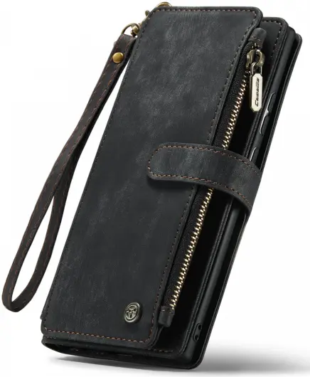 CaseMe C30 Samsung Galaxy S24 Ultra Hoesje Pasjeshouder Zwart afbeelding 13