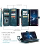 CaseMe C30 Samsung Galaxy S24 Ultra Hoesje Pasjeshouder Blauw