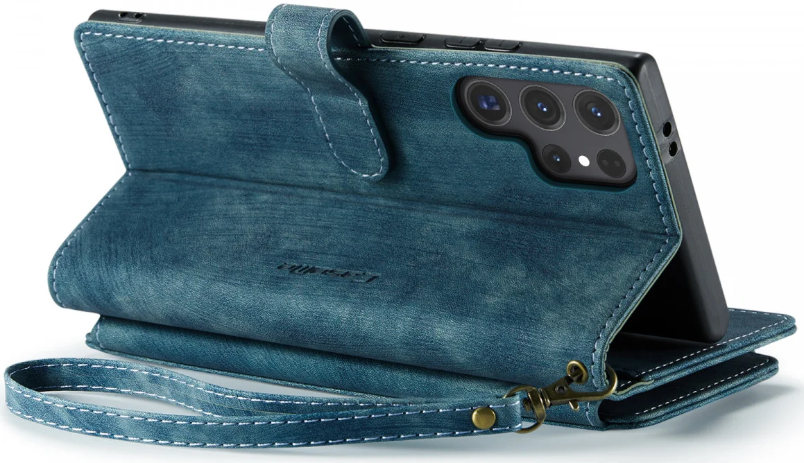 CaseMe C30 Samsung Galaxy S24 Ultra Hoesje Pasjeshouder Blauw afbeelding 18