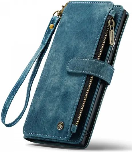 CaseMe C30 Samsung Galaxy S24 Ultra Hoesje Pasjeshouder Blauw afbeelding 13