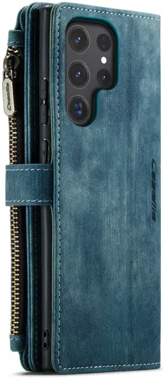 CaseMe C30 Samsung Galaxy S24 Ultra Hoesje Pasjeshouder Blauw afbeelding 14