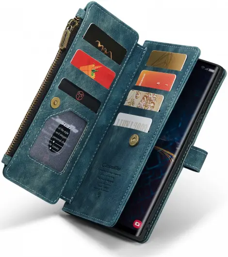 CaseMe C30 Samsung Galaxy S24 Ultra Hoesje Pasjeshouder Blauw afbeelding 19