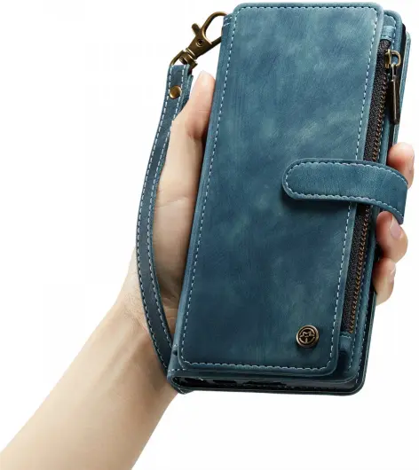 CaseMe C30 Samsung Galaxy S24 Ultra Hoesje Pasjeshouder Blauw afbeelding 20