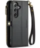 CaseMe C36 Samsung Galaxy S24 Hoesje Zipper Book Case Zwart