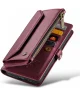 CaseMe C36 Samsung Galaxy S24 Hoesje Zipper Book Case Rood