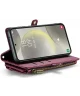 CaseMe C36 Samsung Galaxy S24 Hoesje Zipper Book Case Rood