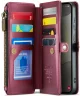 CaseMe C36 Samsung Galaxy S24 Hoesje Zipper Book Case Rood