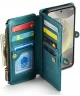 CaseMe C36 Samsung Galaxy S24 Hoesje Zipper Book Case Blauw