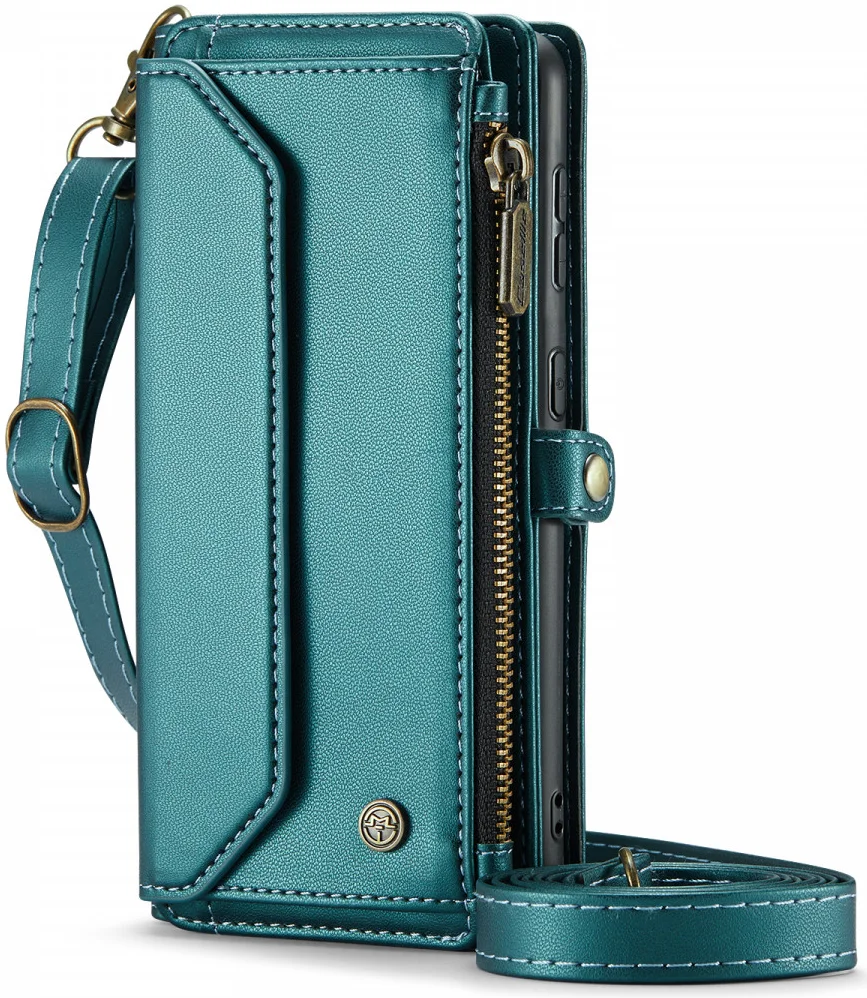 CaseMe C36 Samsung Galaxy S24 Hoesje Zipper Book Case Blauw afbeelding 1