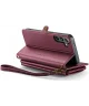 CaseMe C36 Samsung Galaxy S24 Plus Hoesje Zipper Book Case Rood