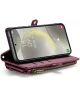 CaseMe C36 Samsung Galaxy S24 Plus Hoesje Zipper Book Case Rood