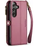 CaseMe C36 Samsung Galaxy S24 Plus Hoesje Zipper Book Case Rood