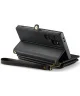 CaseMe C36 Samsung Galaxy S24 Ultra Hoesje Zipper Book Case Zwart