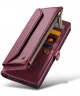 CaseMe C36 Samsung Galaxy S24 Ultra Hoesje Zipper Book Case Rood