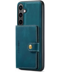 CaseMe JH-01 Samsung Galaxy S24 Hoesje Magnetische Kaarthouder Blauw