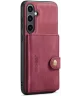 CaseMe JH-01 Samsung Galaxy S24 Hoesje Magnetische Kaarthouder Rood