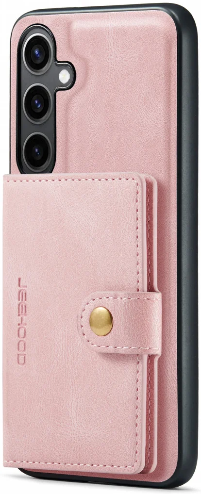 CaseMe JH-01 Samsung Galaxy S24 Hoesje Magnetische Kaarthouder Roze afbeelding 1