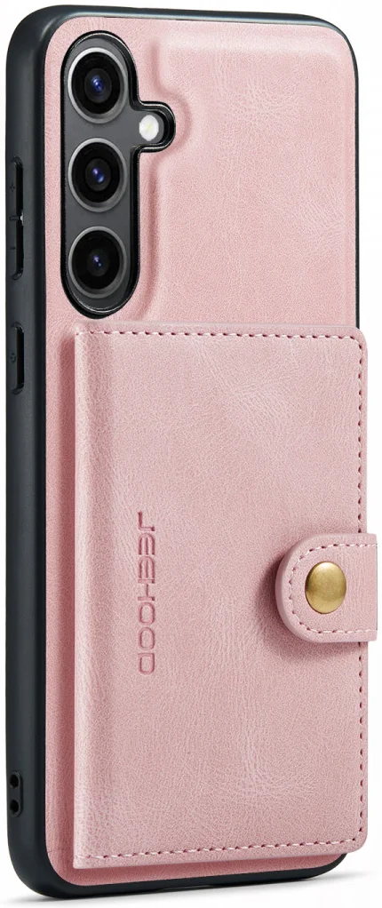 CaseMe JH-01 Samsung Galaxy S24 Hoesje Magnetische Kaarthouder Roze afbeelding 13