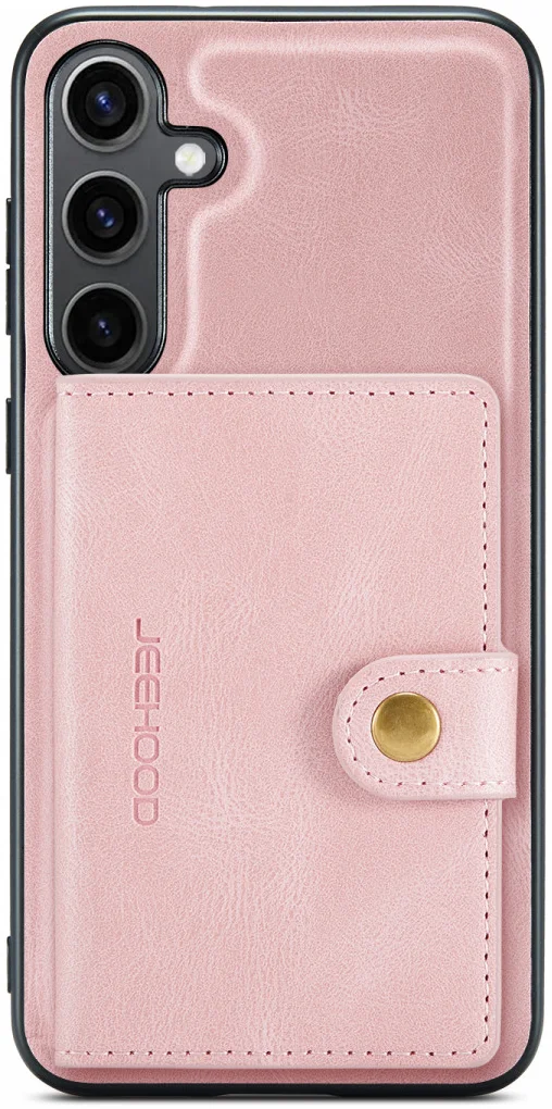 CaseMe JH-01 Samsung Galaxy S24 Hoesje Magnetische Kaarthouder Roze afbeelding 15