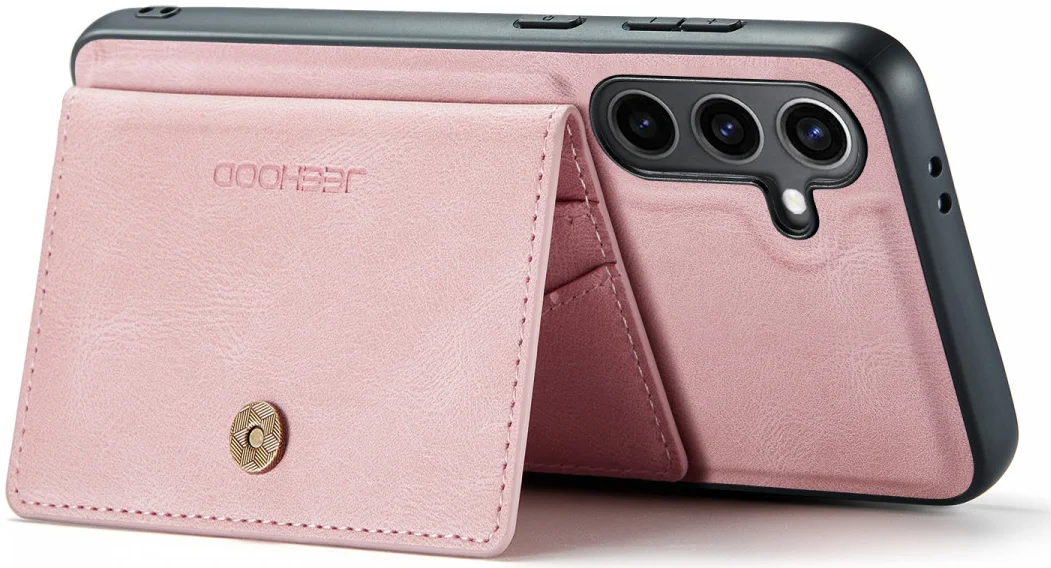 CaseMe JH-01 Samsung Galaxy S24 Hoesje Magnetische Kaarthouder Roze afbeelding 18