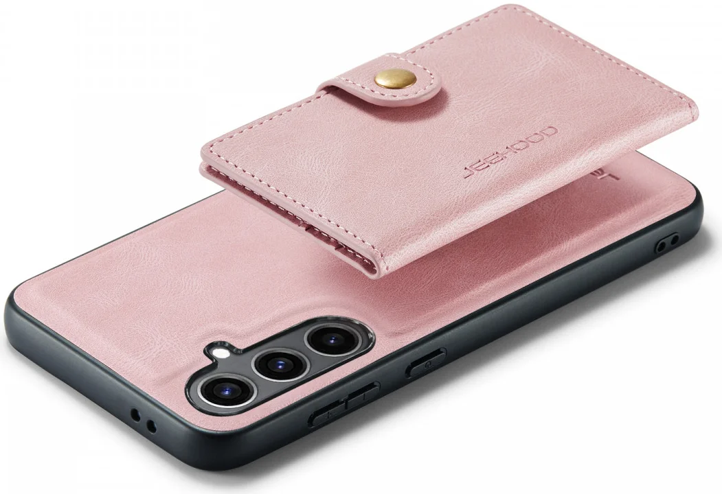 CaseMe JH-01 Samsung Galaxy S24 Hoesje Magnetische Kaarthouder Roze afbeelding 19