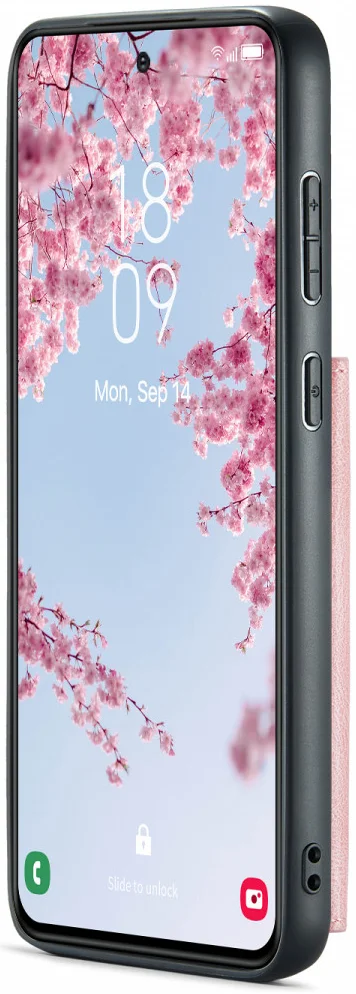 CaseMe JH-01 Samsung Galaxy S24 Hoesje Magnetische Kaarthouder Roze afbeelding 21