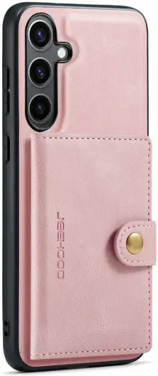 CaseMe JH-01 Samsung Galaxy S24 Hoesje Magnetische Kaarthouder Roze afbeelding 13
