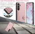 CaseMe JH-01 Samsung Galaxy S24 Hoesje Magnetische Kaarthouder Roze afbeelding 9