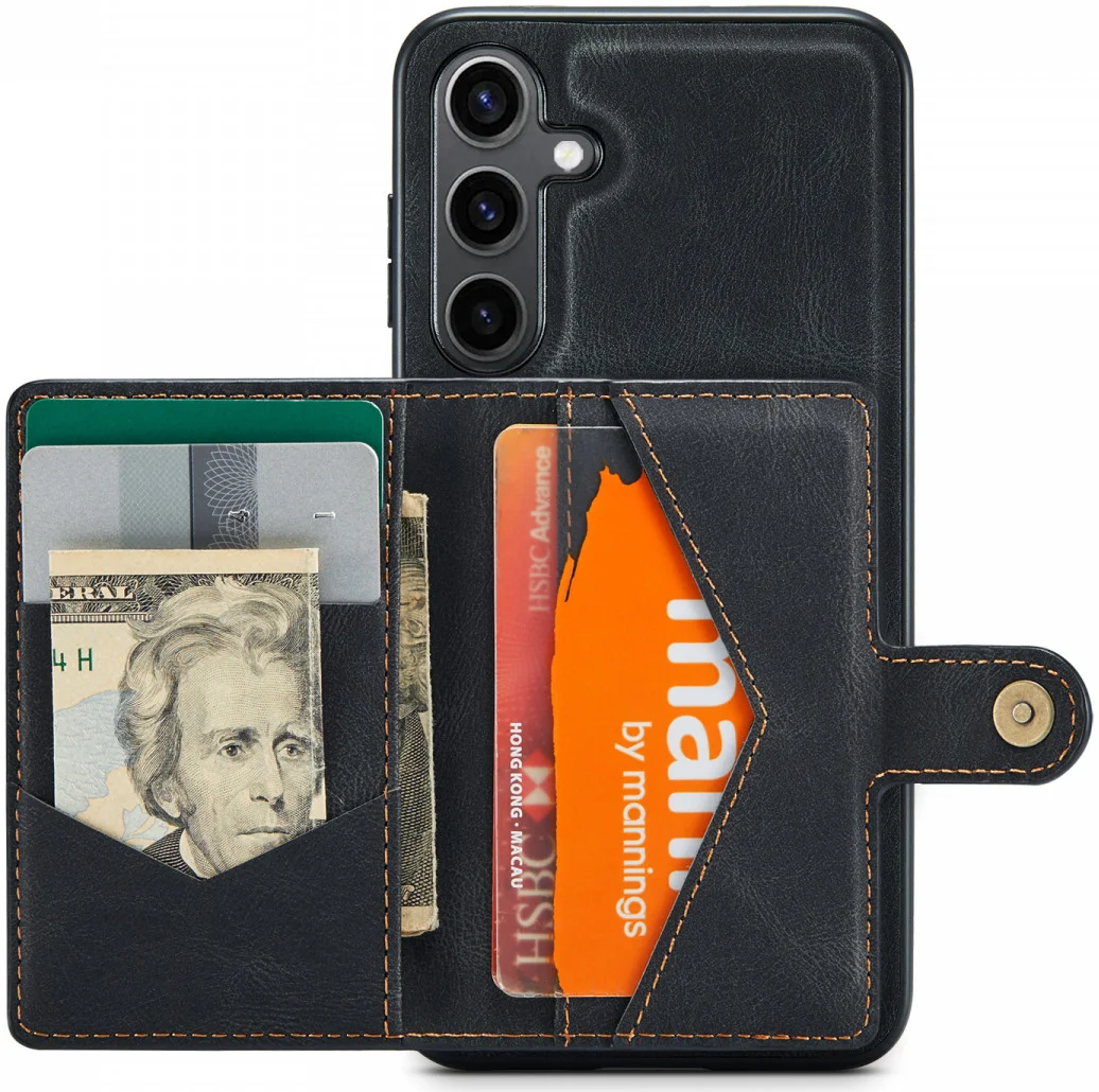 CaseMe Samsung Galaxy S24 Plus Hoes Magnetische Kaarthouder Zwart afbeelding 23