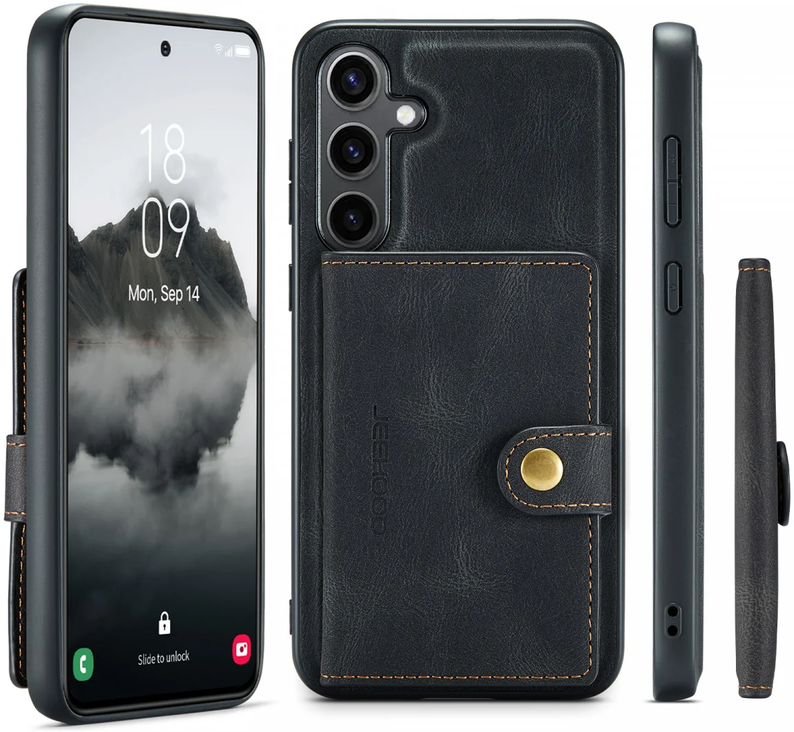 CaseMe Samsung Galaxy S24 Plus Hoes Magnetische Kaarthouder Zwart afbeelding 25