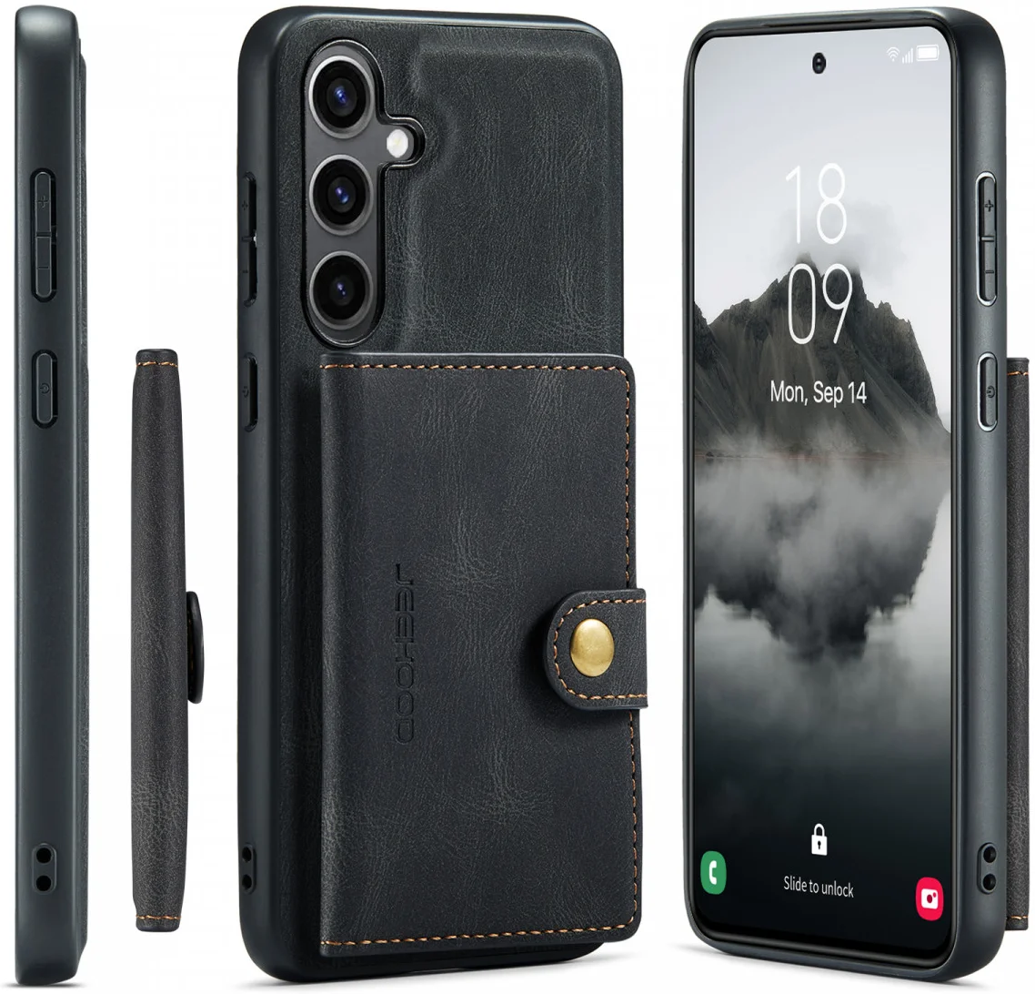 CaseMe Samsung Galaxy S24 Plus Hoes Magnetische Kaarthouder Zwart afbeelding 26