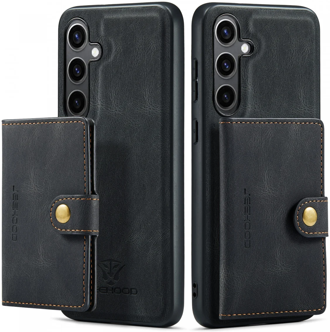 CaseMe Samsung Galaxy S24 Plus Hoes Magnetische Kaarthouder Zwart afbeelding 5