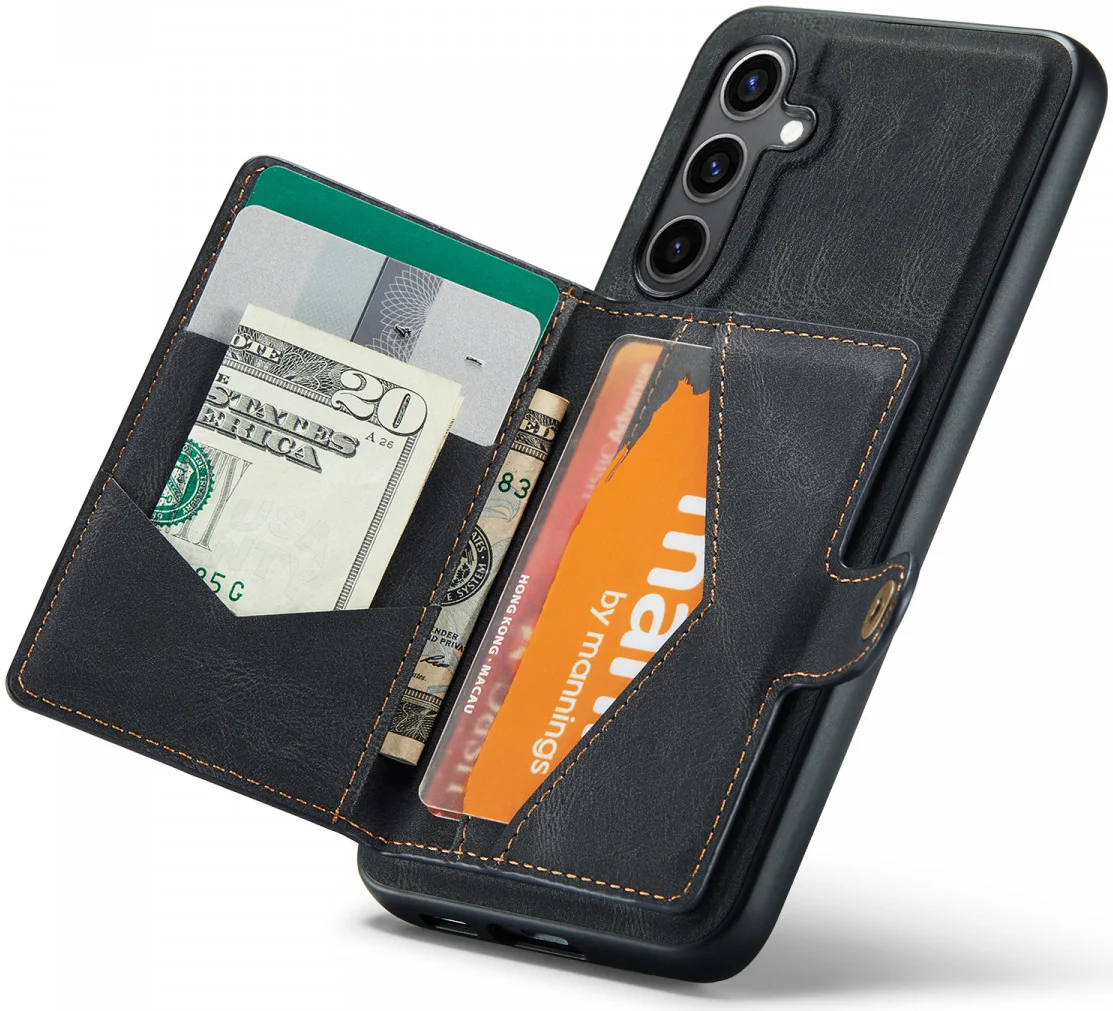 CaseMe Samsung Galaxy S24 Plus Hoes Magnetische Kaarthouder Zwart afbeelding 8