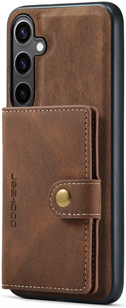 CaseMe Samsung Galaxy S24 Plus Hoes Magnetische Kaarthouder Bruin afbeelding 1