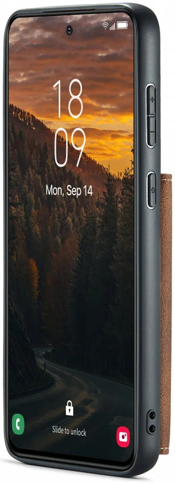 CaseMe Samsung Galaxy S24 Plus Hoes Magnetische Kaarthouder Bruin afbeelding 21