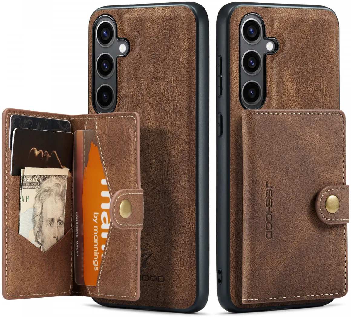 CaseMe Samsung Galaxy S24 Plus Hoes Magnetische Kaarthouder Bruin afbeelding 27