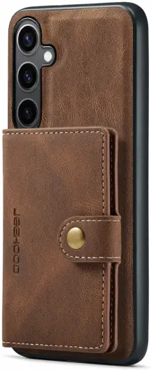CaseMe Samsung Galaxy S24 Plus Hoes Magnetische Kaarthouder Bruin afbeelding 1
