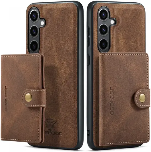 CaseMe Samsung Galaxy S24 Plus Hoes Magnetische Kaarthouder Bruin afbeelding 5