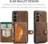 CaseMe Samsung Galaxy S24 Plus Hoes Magnetische Kaarthouder Bruin afbeelding 12