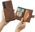 CaseMe Samsung Galaxy S24 Plus Hoes Magnetische Kaarthouder Bruin afbeelding 3